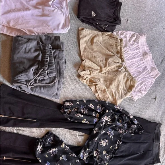 7 pieces Clothing Set Adidas Black leggings, Zara pants, swimsuit, shorts & more - Picture 1 of 7